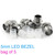 5mm Chrome Metal LED Bezel with washer, nut, and insulator