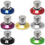 Dress nut for 3PDT foot switches in silver and anodized color finishes