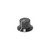 Medium Cosmonaut black aluminum skirted knob