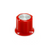 Red Fluted Mirror Cap Knob with Dot Indicator - 1/4" Smooth Shaft (19mm OD)
