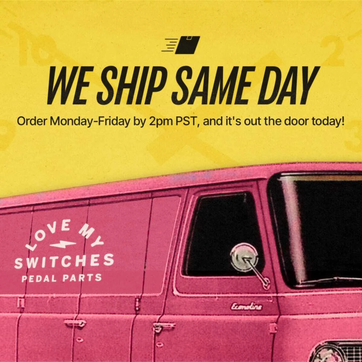 We Ship Same Day! Order Monday-Friday by 2pm PST and it's out the door today!
