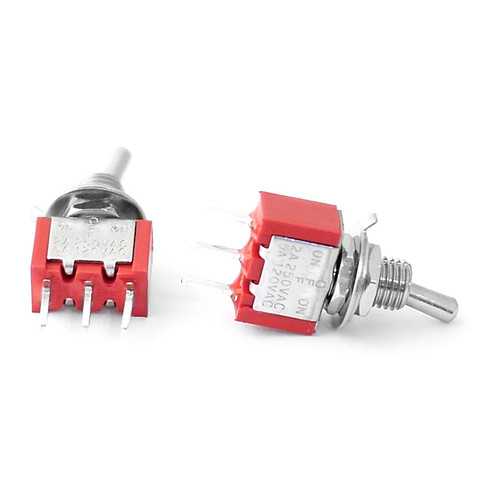Spdt On Off On Switch - Pcb Mount - Short Shaft