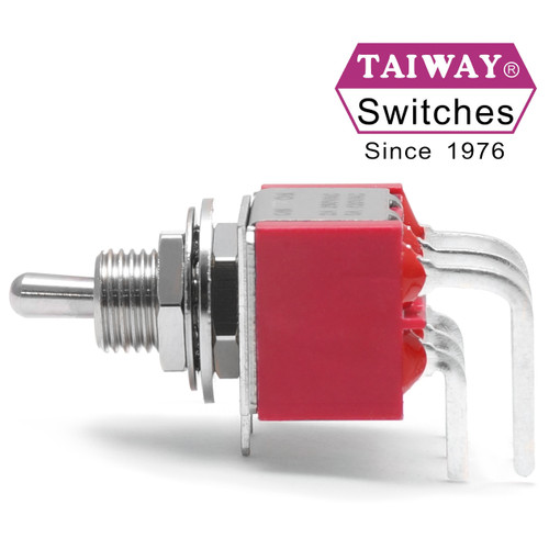 Right-Angle Toggle | DPDT On-On Right-Angle PCB Mount Toggle