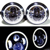 7 Inch Halo Projector Chrome LED Headlights Set