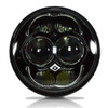 5.75 (5 3/4) Inch LED Black Projector Motorcycle Headlight Round DOT