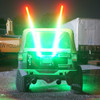 LED RGB CHASE Whip Light + Rock Lights Off Road Flag Wireless Color Moving Synced 