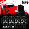 5.75 (5 3/4) In LED Black Projector Headlight Round DOT V2 Set