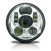 5.75 (5 3/4) In LED Projector Headlights Round DOT V2 Chrome Set