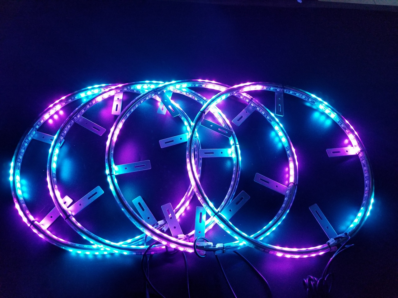 LED Wheel Light Kit Chase Moving Signal and Brake Function Wireless