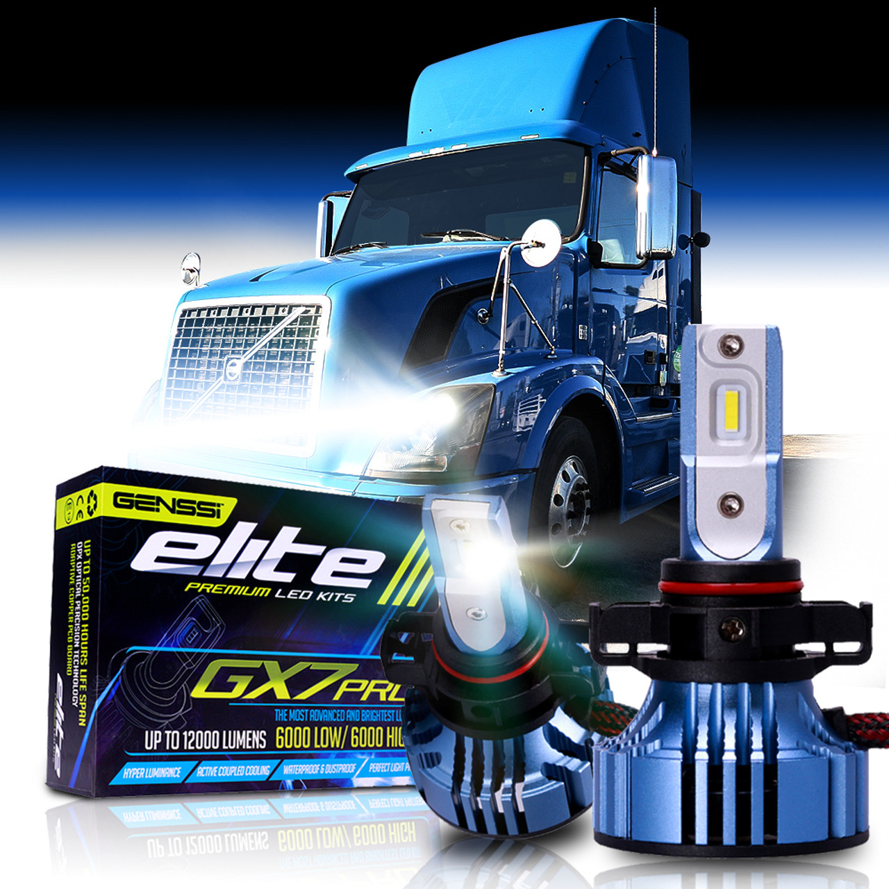 KIT AMPOULES LED H7 TRUCK GT-150 WATTS
