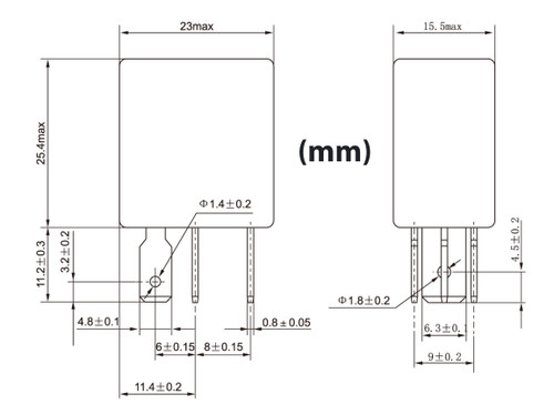 4 PIN 30A 12V SPST Micro Relay (10 Pack) - GENSSI