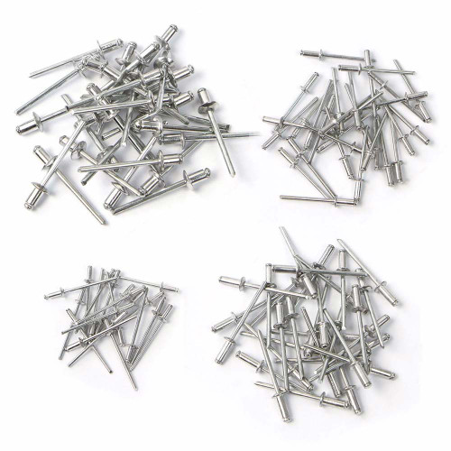 100 Aluminum Pop Rivets 5 Types Set - GENSSI