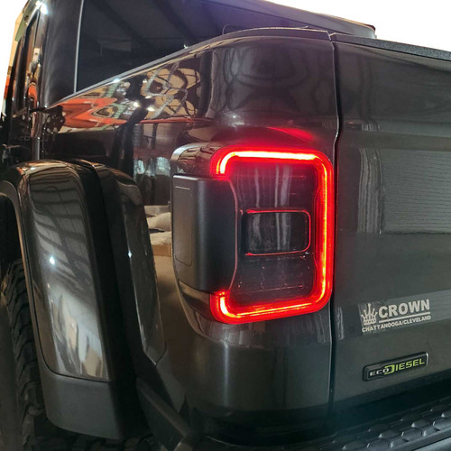 Smoked LED Tail Lights for Jeep Gladiator JT 2020-2023