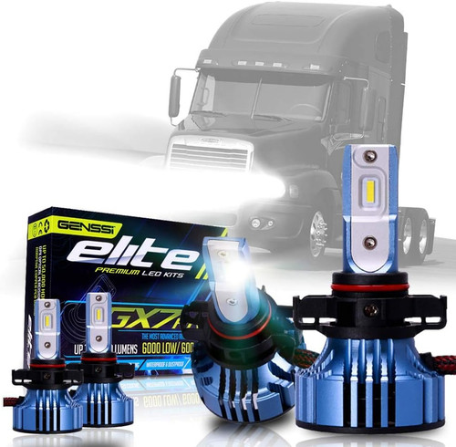 LED Conversion Headlight Low High Bulb Kit Package Compatible with Freightliner Century Class Semi Trucks 