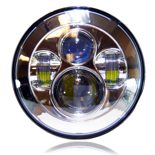 7 Inch Projector Chrome LED Motorcycle Headlight - GENSSI