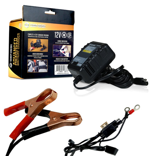 12V Digital Battery Charger Trickle Charging Tender Kit GENSSI