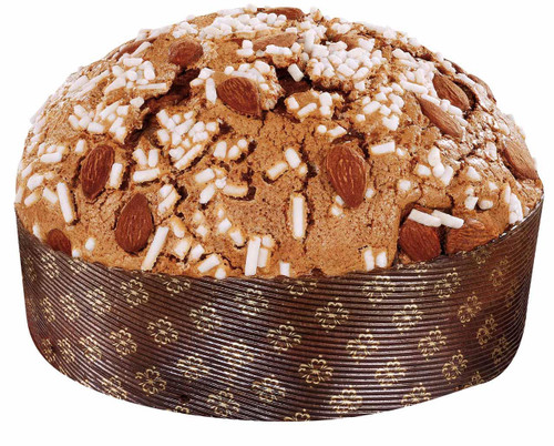 Topped with sugar grains and Sicilian almonds Topped with sugar grains and Sicilian almonds