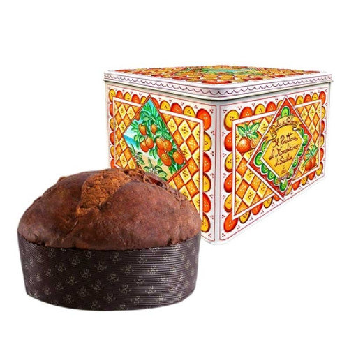 Il Panettone al Mandarino Sicilia (Sicilian mandarin panettone) 1kg- Includes D&G Gift Bag. Il Panettone al Mandarino Sicilia (Sicilian mandarin panettone) 1kg- Includes D&G Gift Bag.