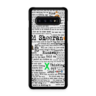 Ed Sheeran Quotes 2 Samsung Galaxy S10 | S10 5G | S10+ | S10E | S10 Lite Case