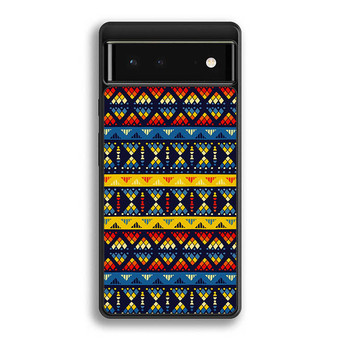 Yellow and Blue Tribal Pattern Google Pixel 6 | Pixel 6 Pro Case