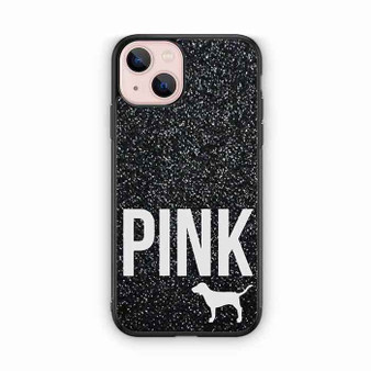Black Glitter Victoria's Secret iPhone 13 Mini Case