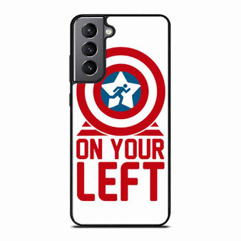 On your left captain america Samsung Galaxy S21 FE 5G Case