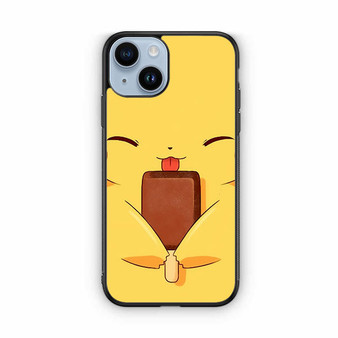 Pokemon Pikachu eating ice stick iPhone 14 Case