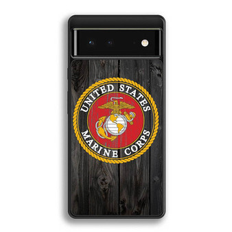 US Marine Corps in Wood Art Google Pixel 6 | Google Pixel 6a | Google Pixel 6 Pro Case