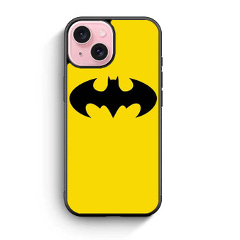Batman Logo in Yellow iPhone 15 Case