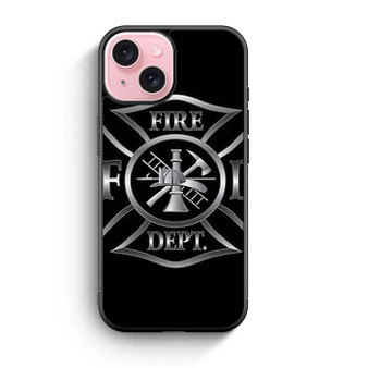 Firefighter silver crest iPhone 15 Case