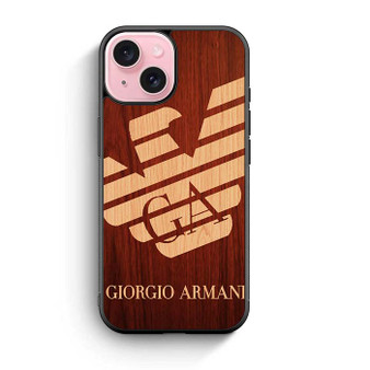 giorgio armani wood iPhone 15 Case