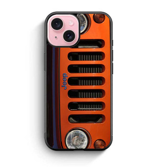 Jeep Wrangler Orange iPhone 15 Case Jeep Wrangler Orange iPhone 15 Case