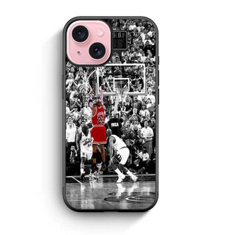 Michael Jordan Last Shot iPhone 15 Case