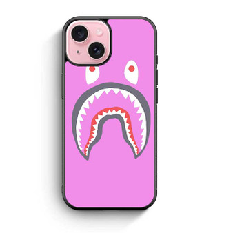 Pink Bape Shark iPhone 15 Case