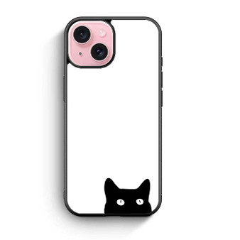 Watching black cat iPhone 15 Case