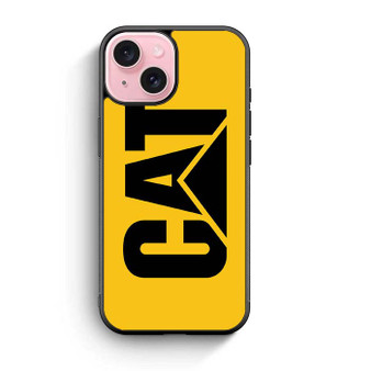 yellow caterpillar logo iPhone 15 Case