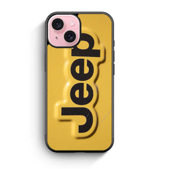 Yellow Jeep Plat iPhone 15 Case