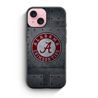 Albama Crimson Tide Metal iPhone 15 Case