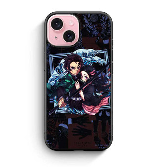 Kimetsu No Yaiba Tanjiro Protecting Nezuko iPhone 15 Case