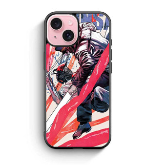 Denji VS Katana Man Cover iPhone 15 Case