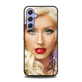 Christina Aguilera Red Lips Samsung Galaxy A54 5G Case
