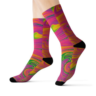 trippy psychedelic unisex adult socks