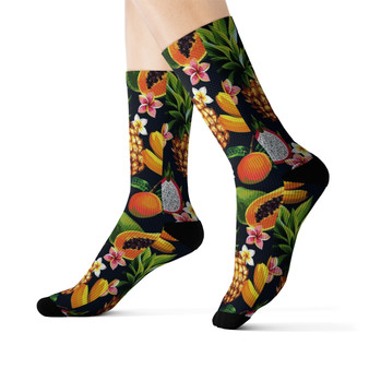 tropical fruit unisex adult socks