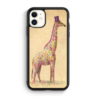 Fancy giraffe art iPhone 11 Case