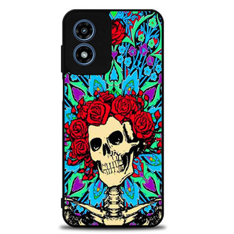 grateful dead rose skull Motorola Moto G Play 2024 Case