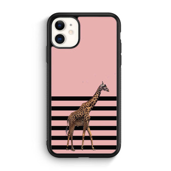giraffe pink art iPhone 11 Case