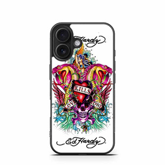 ed hardy kills love slowly iPhone 16 Case