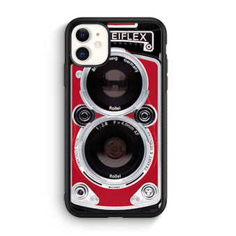 Red Rolleiflex Dual lens iPhone 11 Case