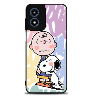 Charlie And Snoopy Hugging Motorola Moto G Play 2024 Case