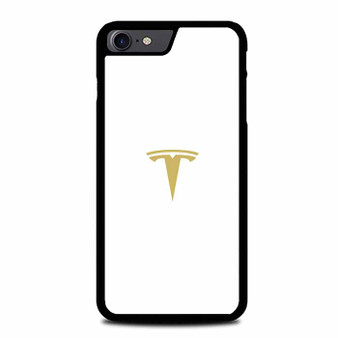 Tesla white iPhone SE 2022 Case